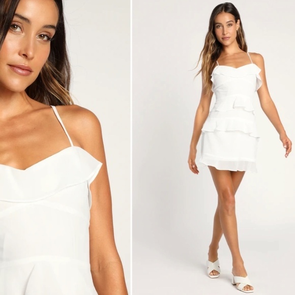 LULU's Sexy Bachelorette Engagement Bridal Shower Honeymoon Flirty Mini Dress - Picture 1 of 5